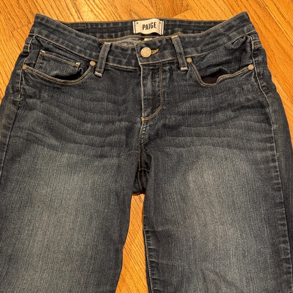 PAIGE Women's Dark Wash Skinny Jeans - Picture 6 of 11